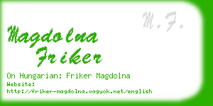 magdolna friker business card